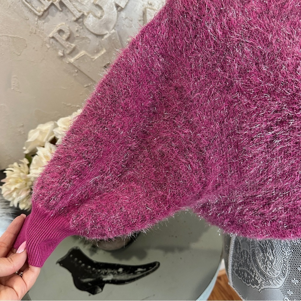 Anthropologie Maeve Pink Fuzzy Sweater Size XXS - Picture 5 of 10